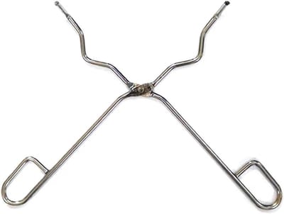 Haardtang - Smelt tang - Kampvuur Beheer - Lange steel - 30 cm - Zwart