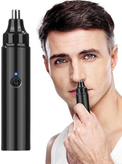 Oor- en neushaartrimmer, 360° draaibare trimmer, precisietrimmer in penvorm, unisex, geschikt voor neushaar, oorhaar en wenkbrauwen, 13 x 2,5 cm.