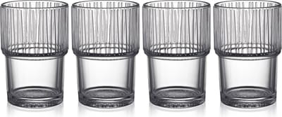 BITZ Kusintha Café-glas 12,5 cm 38 cl 4 st. Helder