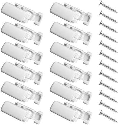 Dailygoods- Blinde Basis 12 Stuks - Gordijnaccessoires - Meubelaccessoires - Plastic/Metaal - Compact Ontwerp - Eenvoudige Installatie - Jaloeziebevestiging