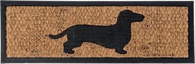 Homescapes deurmat hond, rubber & kokosvezel, 75cm x 25cm