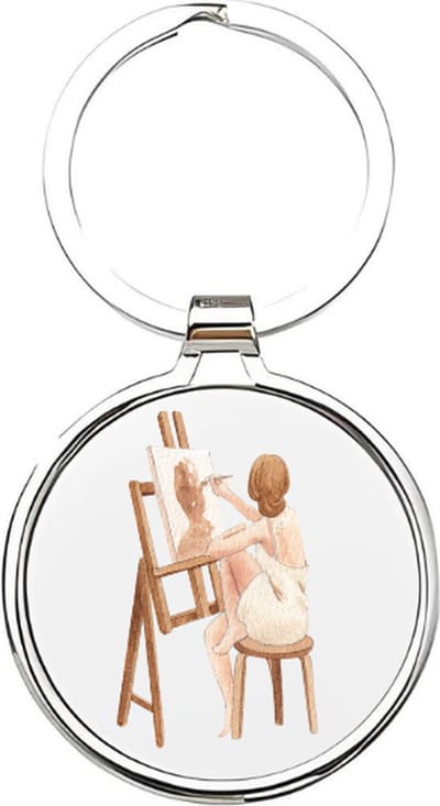 Akyol - Schilder Sleutelhanger - schilder - De beste schilder - Schilderij - kunstenaar - painter - kunst - museum - musea - kunstschilder - verver - portret - beeltenis - schilderstuk - canvas - 4 x 7,5 CM