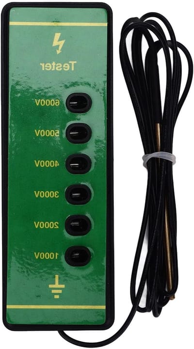Allecto Premium - Elektrische omheining spanningstester 1000-6000V - Draagbaar testinstrument voor metaaldraad - Ideaal voor boerderij, moestuin en schapenrecht
