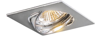 QAZQA edu square - Moderne Inbouwspot - 1 lichts - L 90 mm - Chroom - Woonkamer