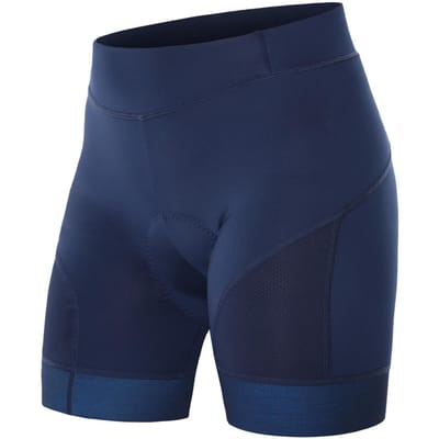 Short de cyclisme pour femmes, taille haute rembourré, short de vélo respirant, collant actif d'entraînement L bleu marine