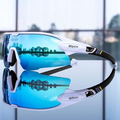 SCVCN Mountainbike Bril Sport Mannen UV Bescherming Bril Fietsbril Buitenactiviteit MTB Weg Rennen UV Bescherming Bril UV400 Bescherm 3lens