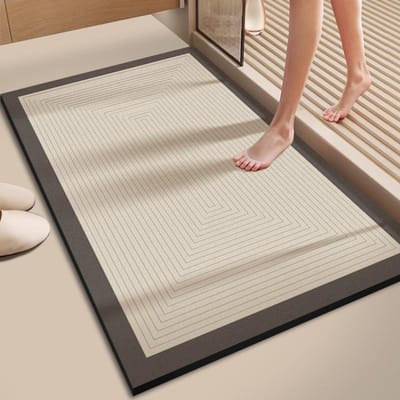 Badkamervloermatten Absorberend en Antislip Badkamerdeurmatten Vuilafstotend Gemakkelijk te Onderhouden Sneldrogende Voetmatten 40*60cm