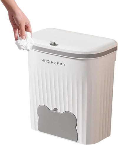 Onderbouw Prullenbak - Aanrecht Compostbak - Keuken Afval Beheer - Met Interne Pers - 28x16x26 cm - Grijs