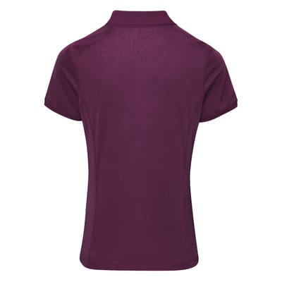 Premier Dames/dames Coolchecker korte mouw Pique Polo T-Shirt (Aubergine)