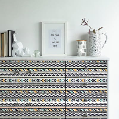 Etnische meubelsticker, Zaniha-stijl, 60 x 90 cm
