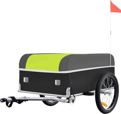 Zyrex® Fietskar Bagage - Fietskar 130 Liter Laadvermogen - Fietsaanhanger - Groen - 130cm x 75cm x 55cm