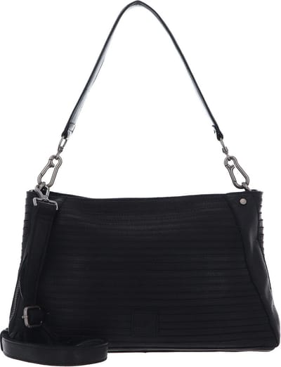FREDsBRUDER Leren Schoudertas Good Mood Shoulderbag Black Zwart