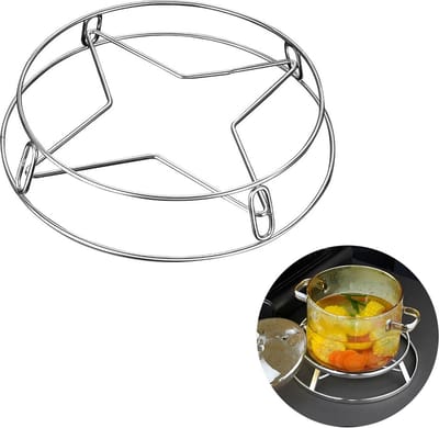 Pannenonderzetter - Hete pan houder - Keuken beschermen - Roestvrij staal - 23x23x23 cm - Zilver