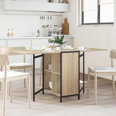 vidaXL - Eettafel - 144 - x - 60 - x - 75 - cm - Bewerkt - hout - Sonoma - Eiken - Rechthoekig