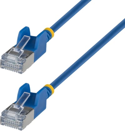 StarTech.com 15cm Ultra Dunne Cat6a Netwerkkabel, Blauw, Snagless, FTP, 34AWG Pure Koperdraad, Dunne RJ45 Patchkabel, Individueel Getest