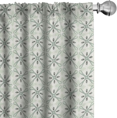 ABAKUHAUS Abstracte gordijnen – 2x75x245 cm – Microvezel – Reseda Groen