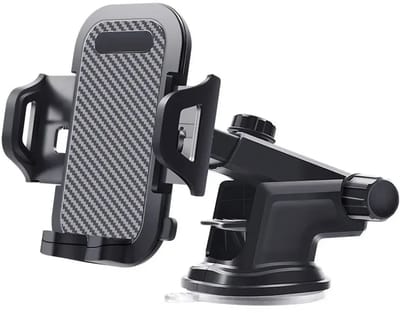 Telefoonhouder Auto Zuignap voor Dashboard en Raam - GSM Houder - Telefoonhouders Auto - Universeel en Verstelbaar - Zwart