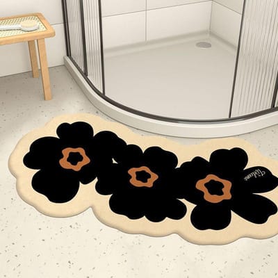 Badkamer Vochtregulerende Antislip Mat Gebogen Voetmat Douchecabine Badkamerdeur Tapijt Badkamerdeurmat 45X100cm