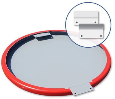 Bord Verboden voor campers - Weerbestendig Aluminium - Ø60 cm - Bevestiging: Met muur-/ wandmontage beugels