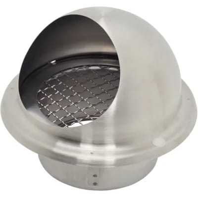 Sencys Overdrukrooster Bol Ø100mm Rvs