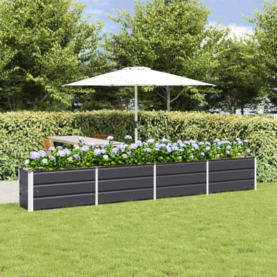vidaXL - Plantenbak - Antraciet - 320 - x - 40 - x - 45 - cm - Staal