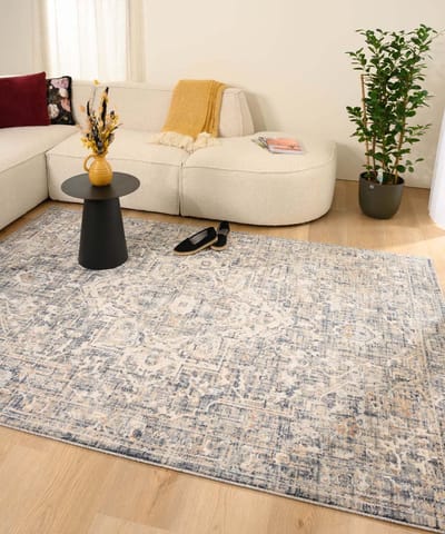 Vintage vloerkleed - Classic Bernard donkergrijs 80x150