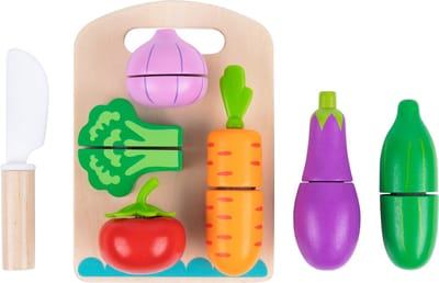 Tooky Toy Snijset Groente van Hout – FSC Mix - Educatief Speelgoed
