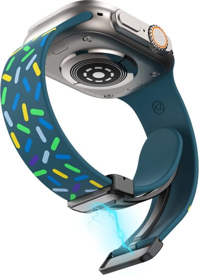 Siliconen bandje - geschikt voor Apple Watch 1/2/3/4/5/6/7/8/9/10/11/ SE (1,2,3) met maat 38 mm / 40 mm / 41 mm en 42 mm (Watch 10/11) - blauw