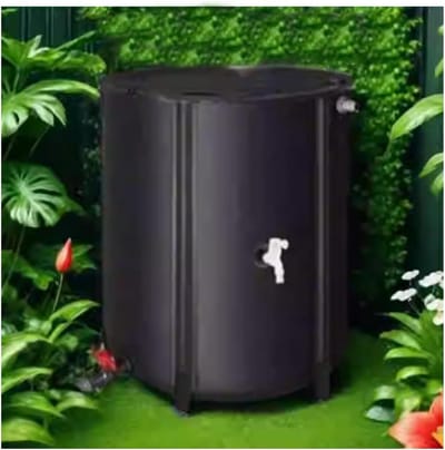 Regenwateropvangvat - Water opslagtank - Tuin water geven - Duurzaam PVC - Tot 1000L - Zwart