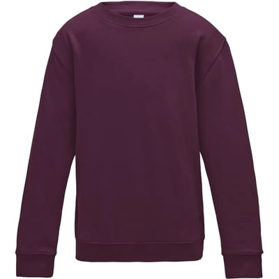 Just Hoods - AWDis Sweat Kinder - Burgundy maat 5/6 (S)