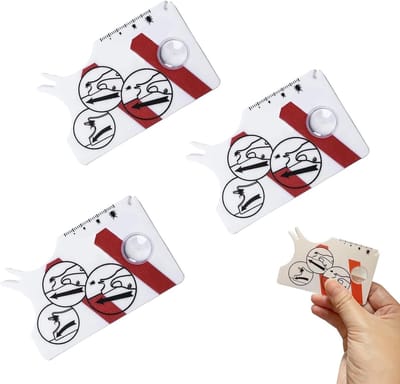 Set van 3 Tekenverwijderingskaarten, Vergrootkaarten voor Dieren, Tekenbestrijding en Hulp bij Teken voor Huisdieren en Mensen