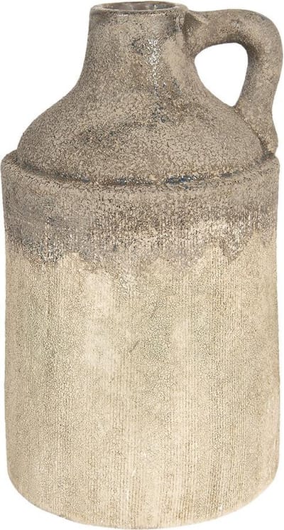 Clayre & Eef Vaas Ø 19x33 cm Bruin Keramiek Bloempot Binnen