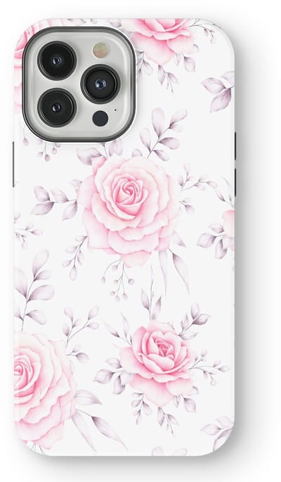 Bloemen Design Hoesje geschikt voor iPhone 13 Pro | Flower Print Tough Case met Mag | Shockproof | Bloemen Motief Backcover geschikt voor iPhone 13 Pro Rose Romance