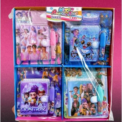 Perfect Nieuw Heet KPOP Hunter Girl Notitieboek Cartoon Schrijfwaren Set Bevat Notitieboek en Balpen Student Schrijfwaren Benodigdheden