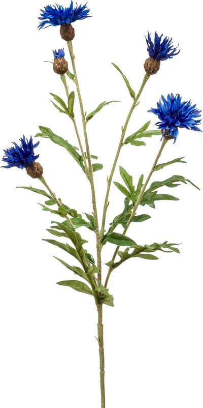 Emerald - Kunstbloem Korenbloem 60cm blauw - Kunstplant voor binnen