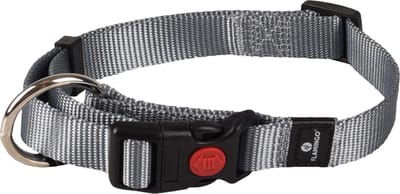 Flamingo Ziggi - Halsband Honden - Halsband Ziggi Grijs L 45-65cm 25mm - 1st - 127411 - 1st