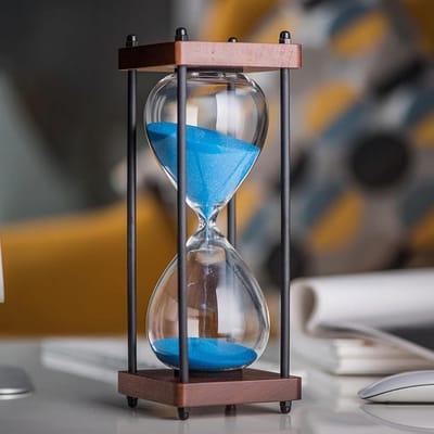 Zandloper Timer - Zandklok - Tijdmanagement Oefenen - Nauwkeurig tot op 0.01s - 30 Minuten - Blauw Zand