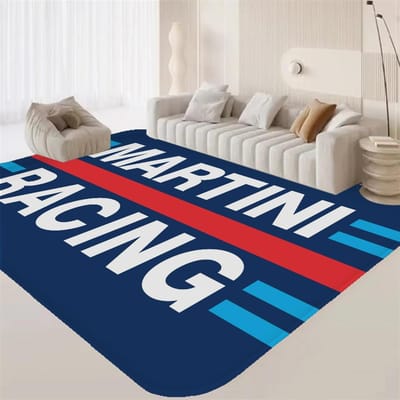 M-Martini Racing logo Kamerkleden Wasbaar Antislip Woonkamer Bank Stoelen Vloerkleed Keuken Alfombra 40x60cm