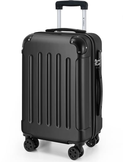 YONSLY Handbagage Koffer - 55cm - 40 L - Cijferslot- 360° Draaibare Wielen - Zwart