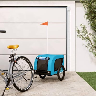 Fietskar voor honden - Hondenkar Aanhanger - Comfortabel Transport - Waterafstotend PVC - 94 cm - Blauw Zwart