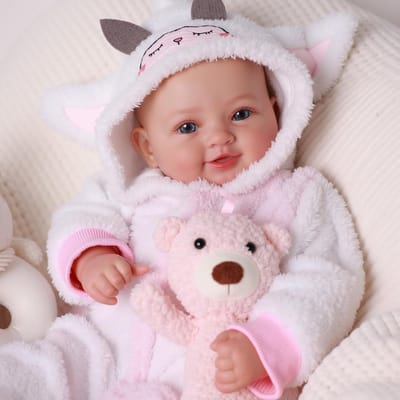 Realistische Baby Pop - Levensgetrouwe Pop - Kinderspel - Zachte Stoffen Body - 43 cm - Roze