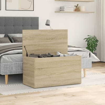 vidaXL - Opbergkist - 84x42x46 - cm - bewerkt - hout - sonoma - eikenkleurig