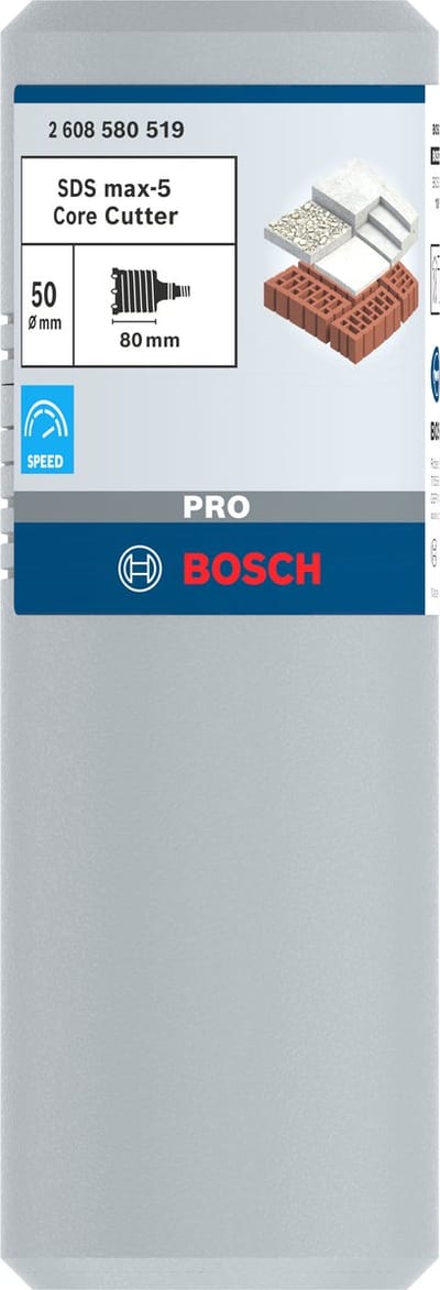 Bosch PRO SDS max-5 Core Cutter, 50 x 80 x 111 mm
