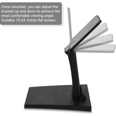 Bureausteun Montage Standaard Houder Basis voor 10-24 Inch Platte LED LCD Monitorscherm gray