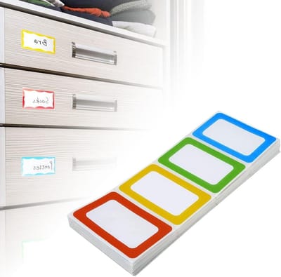 Kleurige Zelfklevende Naamstickers voor School, Kantoor, Feesten en Kleding - 200 Stuks, 89 x 57 mm