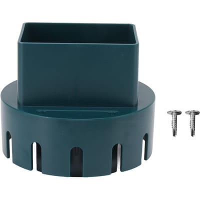 Regenpijp Adapter Plastic Afvoer Adapter Vervanging Regenpijp Verloopstuk Connector met Schroeven Zwart S 2x3in groen