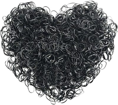 Dailygoods - KEYRI 3000 stuks mini elastiekjes vlechten paardenstaart haar voor kinderen kleine haarbanden voor meisje zwart kleine elastische haarelastiekjes klein haar voor vlechten zachte banden banden (zwart)