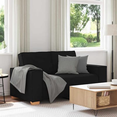 vidaXL - 2-zitsbank - Zwart - 160x78x84 - cm - Stof