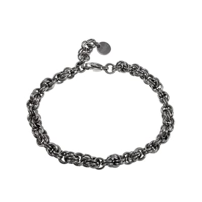 16 tot 19cm Armband Unisex - Gepolist RVS - Knooparmband - Schakelarmband - Verstelbaar - Handgemaakt door esde2
