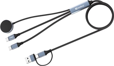 Sandberg 441-69 USB-kabel 1,2 m USB A/USB C 2 x USB-C/MagSafe 100 W Zwart